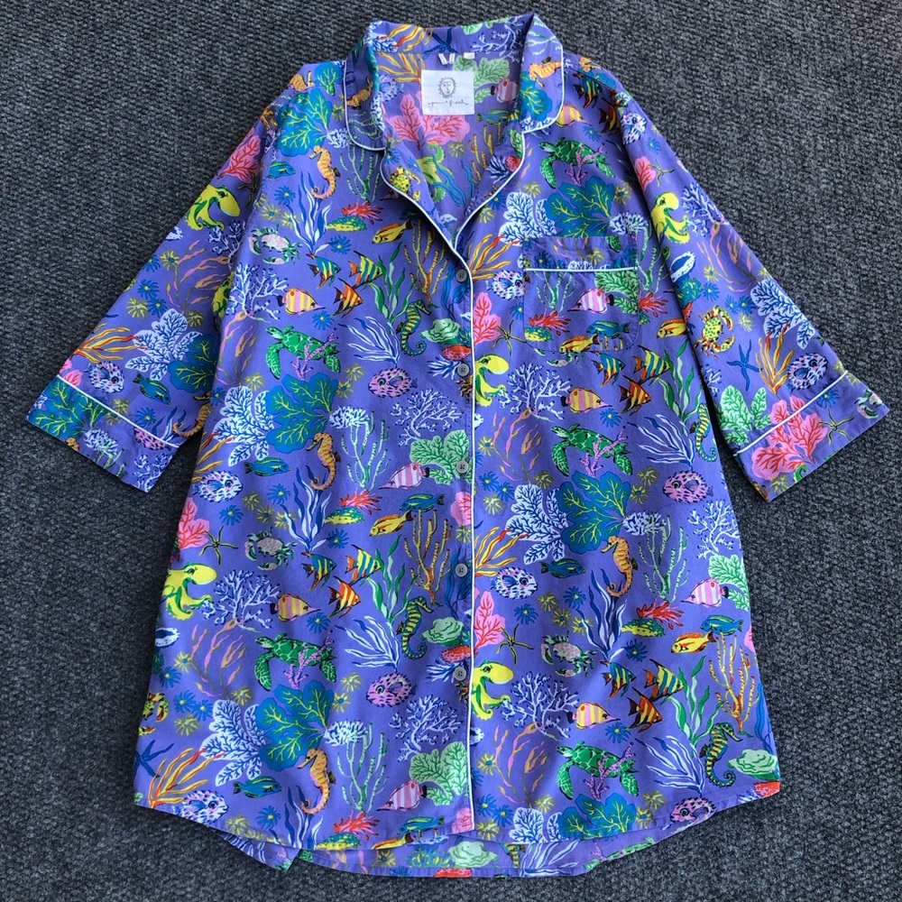 Printfresh oceania sleep shirt lavender size 1X